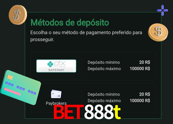 O cassino bet888t oferece uma grande variedade de métodos de pagamento